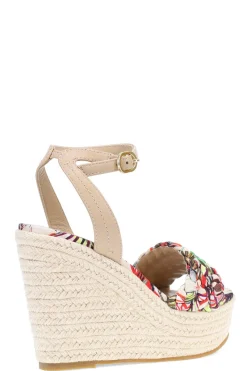 Rae Tropical Braided Wedge Sandals
