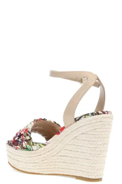 Rae Tropical Braided Wedge Sandals