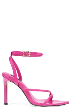 Reiki Nappa Leather Ankle Strap Heel