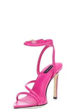 Reiki Nappa Leather Ankle Strap Heel
