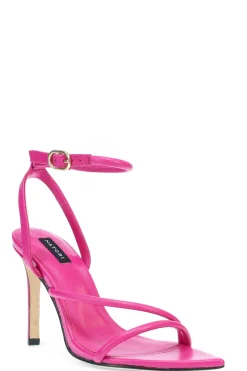 Reiki Nappa Leather Ankle Strap Heel