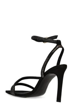 Reiki Satin Embellished Ankle Strap Heel
