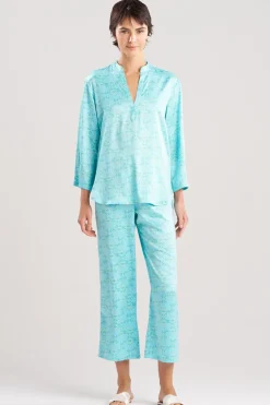 Rhythm Printed Satin Mandarin PJ