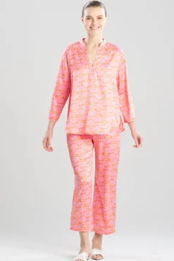 Rhythm Printed Satin Mandarin PJ