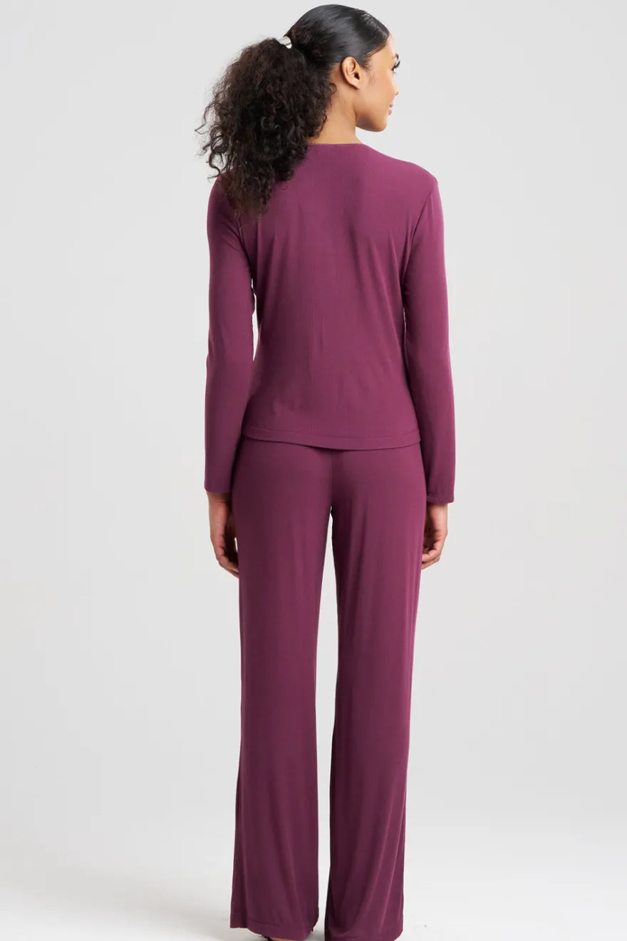 Rib Essentials V-Neck Long Sleeve PJ