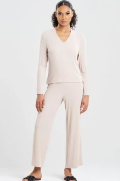 Rib Essentials V-Neck Long Sleeve PJ