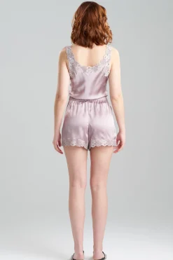 Rose Parfait Lace Trim Silk Shorts