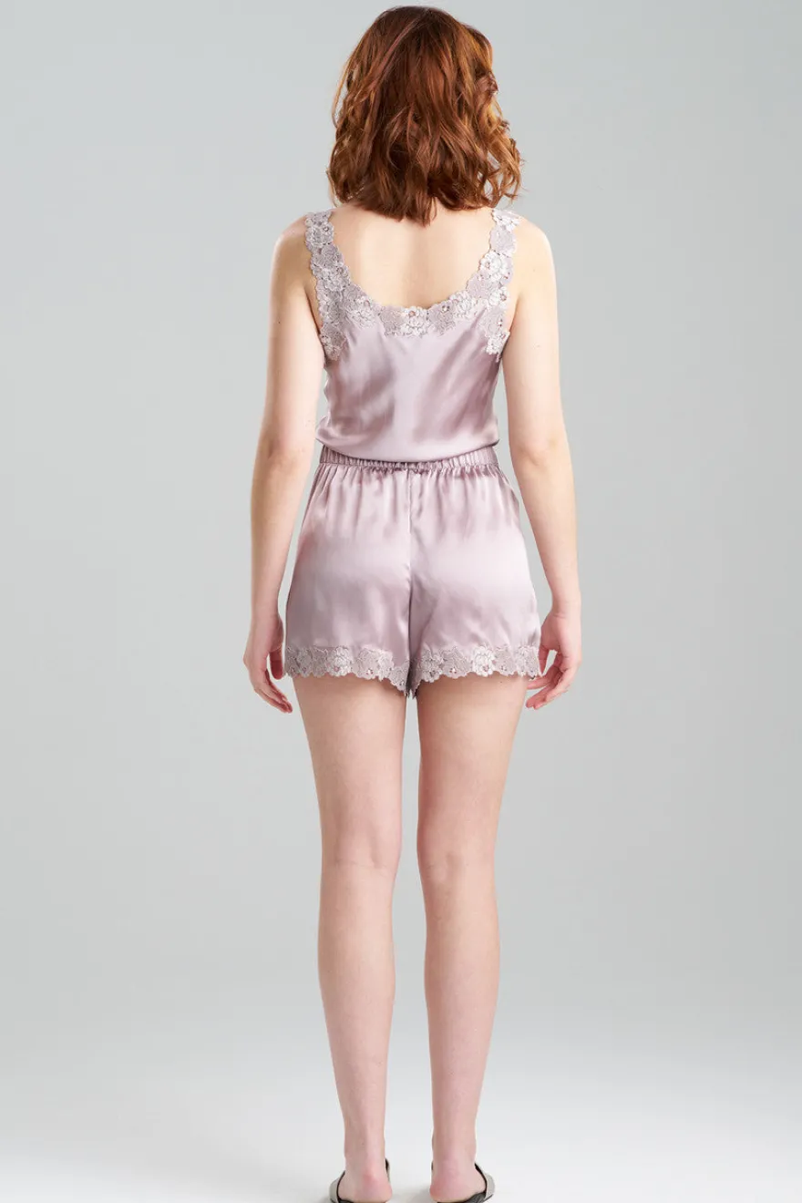 Rose Parfait Lace Trim Silk Shorts