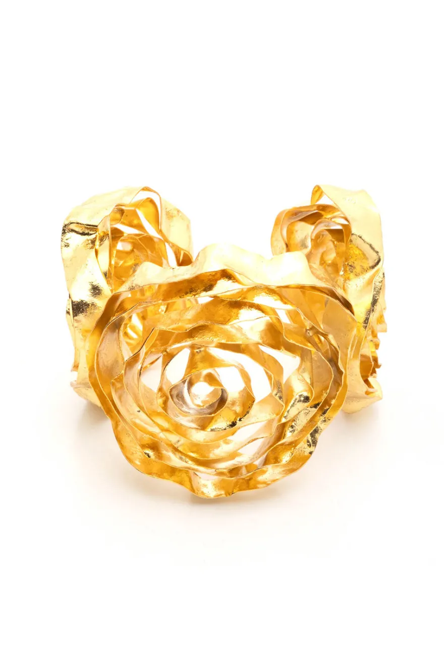 Rosette Gold Plated Bracelet