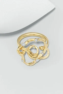 Sakura 14k Scattered Diamond Ring