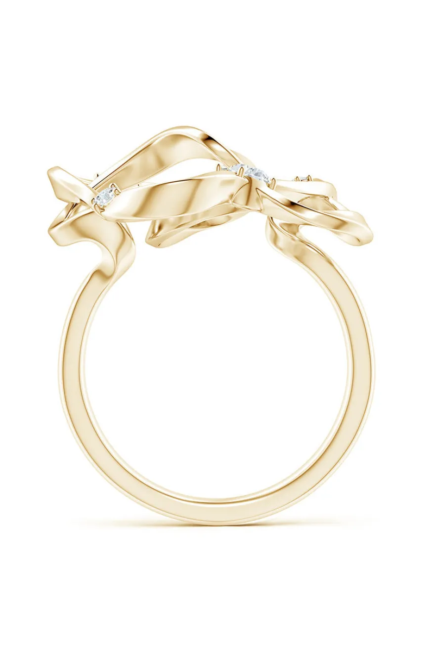 Sakura 14k Scattered Diamond Ring