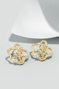 Sakura 14k Scattered Diamond Stud Earrings