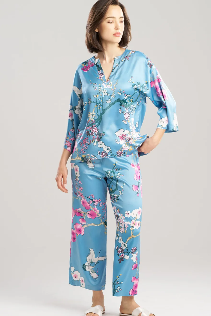 Sakura Satin Mandarin Collar PJ
