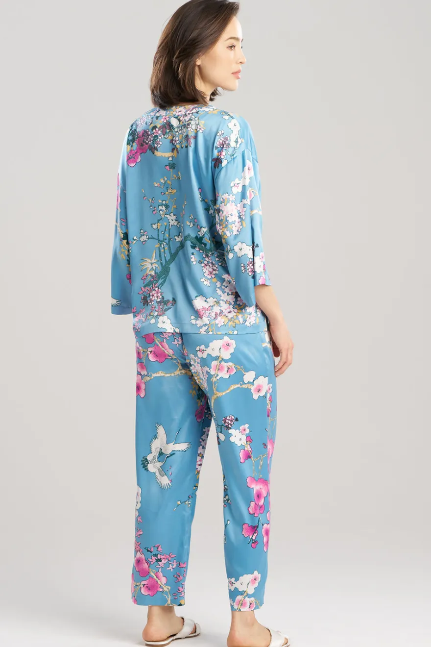 Sakura Satin Mandarin Collar PJ