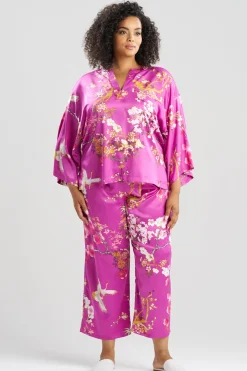 Sakura Satin Mandarin Collar PJ