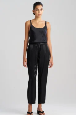 Satin Jacquard Stripe Pants