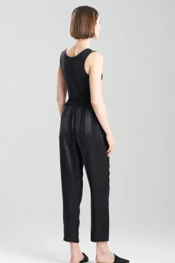 Satin Jacquard Stripe Pants