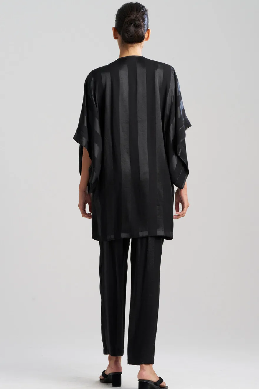 Satin Jacquard Stripe Wrap