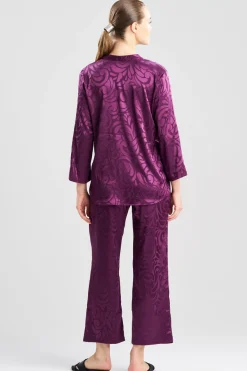 Scroll Satin Jacquard Long Sleeve PJ