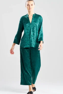 Scroll Satin Jacquard Long Sleeve PJ