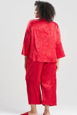 Scroll Satin Jacquard Long Sleeve PJ