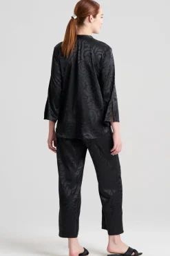 Scroll Satin Jacquard Long Sleeve PJ