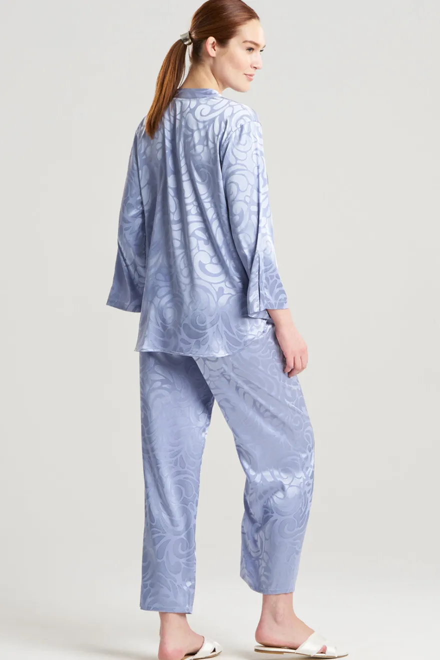 Scroll Satin Jacquard Long Sleeve PJ