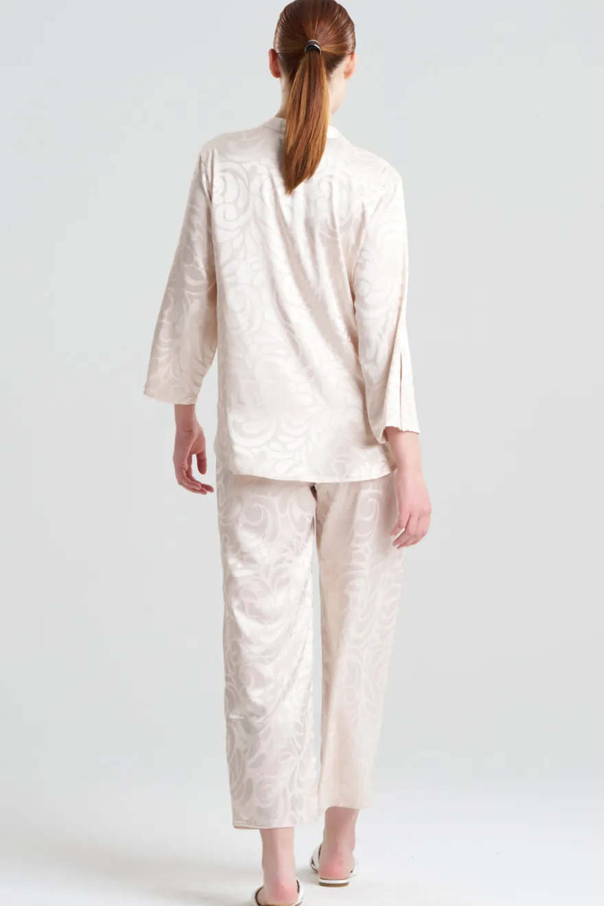 Scroll Satin Jacquard Long Sleeve PJ