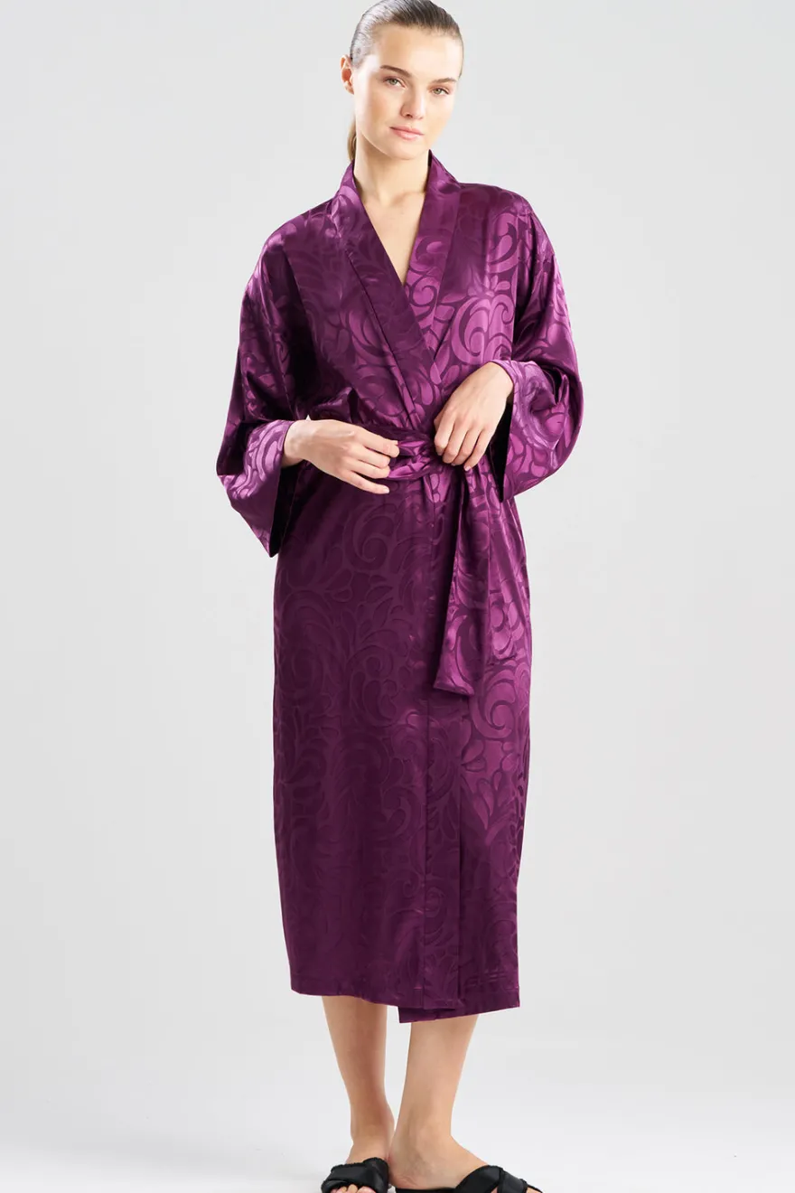 Scroll Satin Jacquard Robe