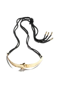 Sculptural Gold Plated Brass Rope Belt