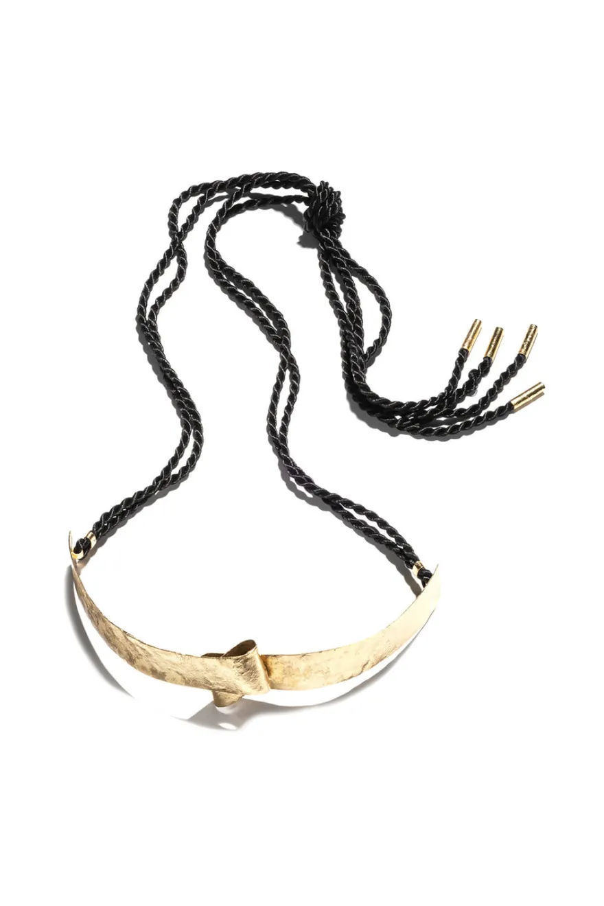 Sculptural Gold Plated Brass Rope Belt