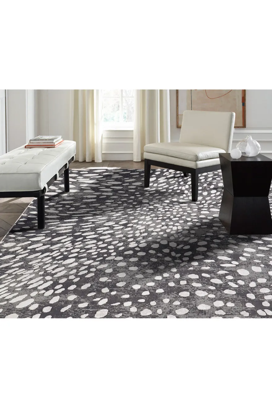Serengeti- Charcoal Spotted Rug
