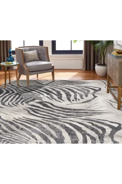 Serengeti- Charcoal Zebra Rug