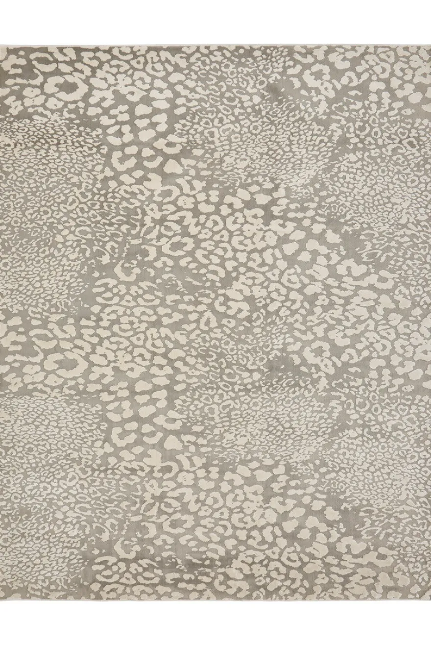 Serengeti- Light Grey Leopard Rug