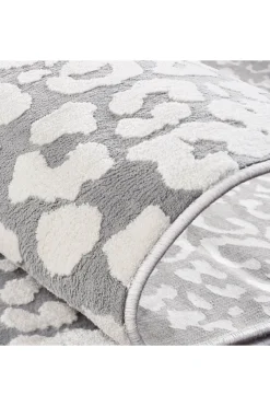 Serengeti- Light Grey Leopard Rug