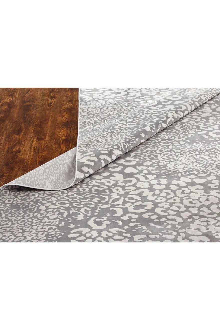Serengeti- Light Grey Leopard Rug