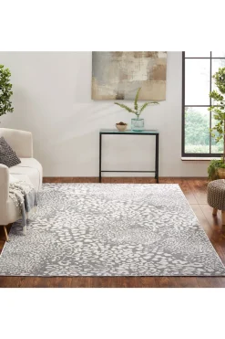 Serengeti- Light Grey Leopard Rug