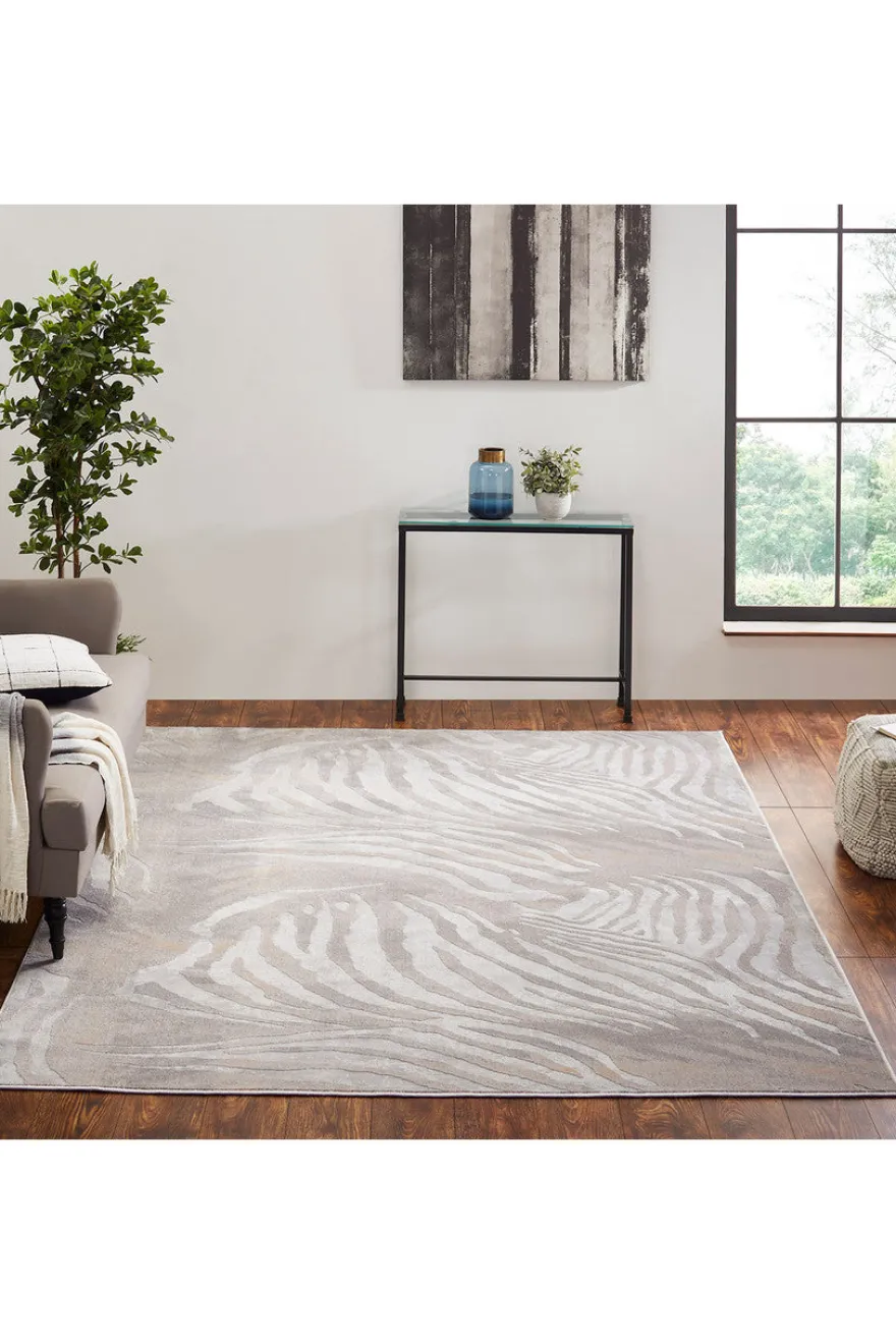 Serengeti- Neutral Zebra Rug