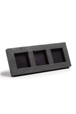 Shagreen Triple Photo Frame
