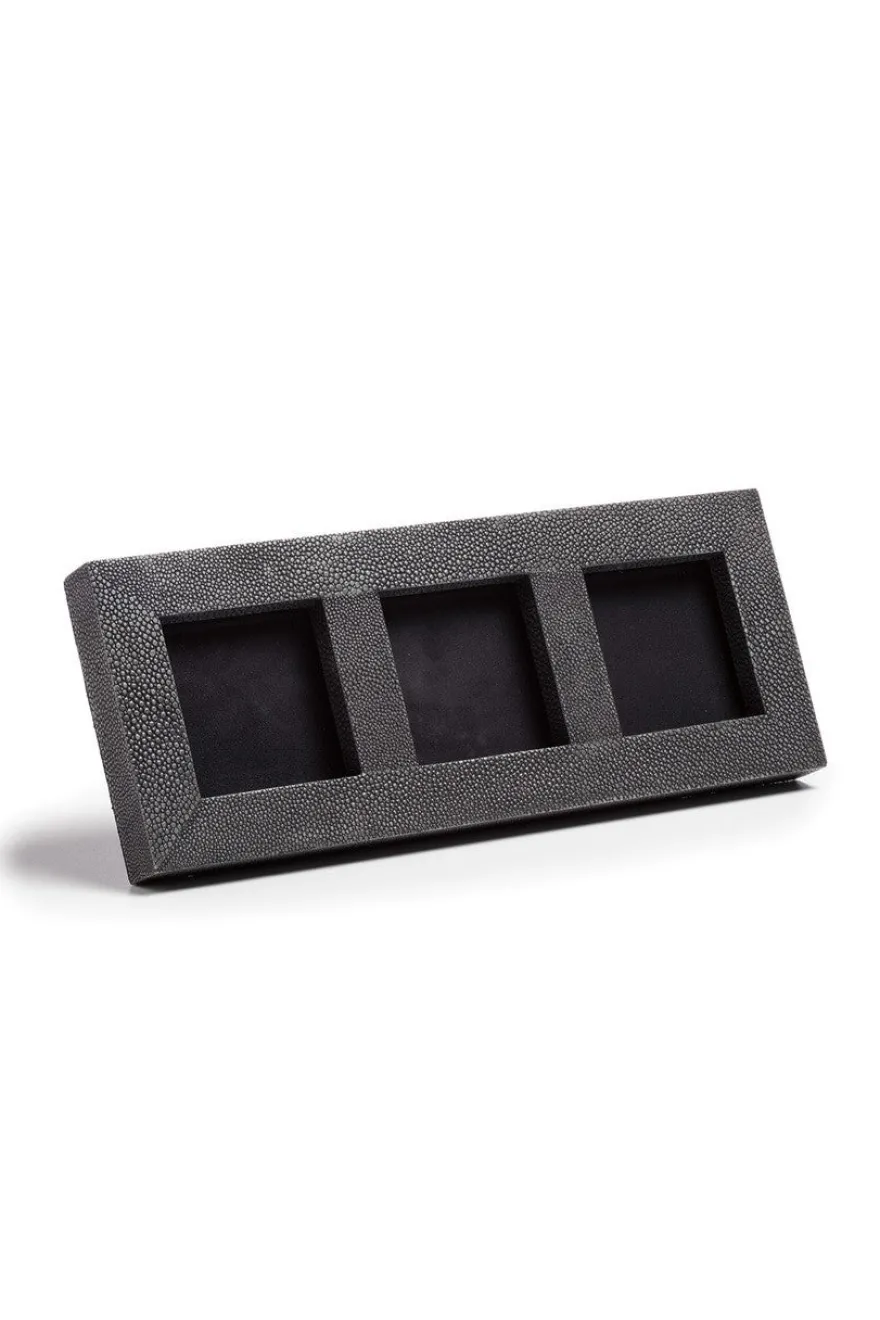 Shagreen Triple Photo Frame