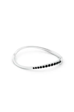 Shangri-La Brushstroke 14K Gold and Black Diamond Half Bracelet