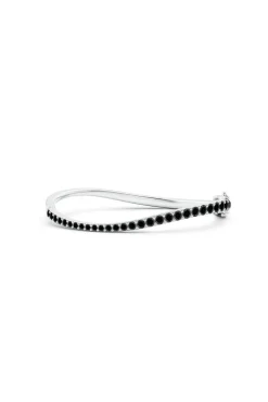 Shangri-La Brushstroke 14K Gold and Black Diamond Full Bracelet