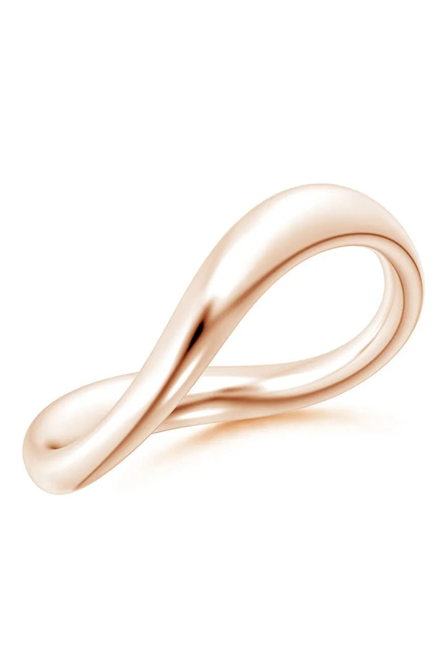 Shangri-La Brushstroke 14K Gold Stacking Ring