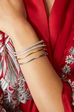 Shangri-La Brushstroke 14K Gold and Diamond Full Bracelet