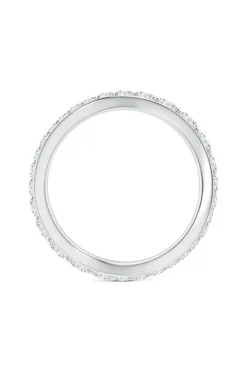 Shangri-La Brushstroke 14K Gold and Diamond Full Eternity Stacking Ring