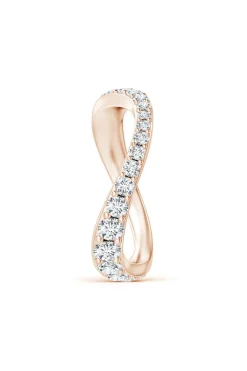 Shangri-La Brushstroke 14K Gold and Diamond Full Eternity Stacking Ring