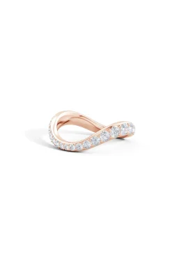 Shangri-La Brushstroke 14K Gold and Diamond Full Eternity Stacking Ring