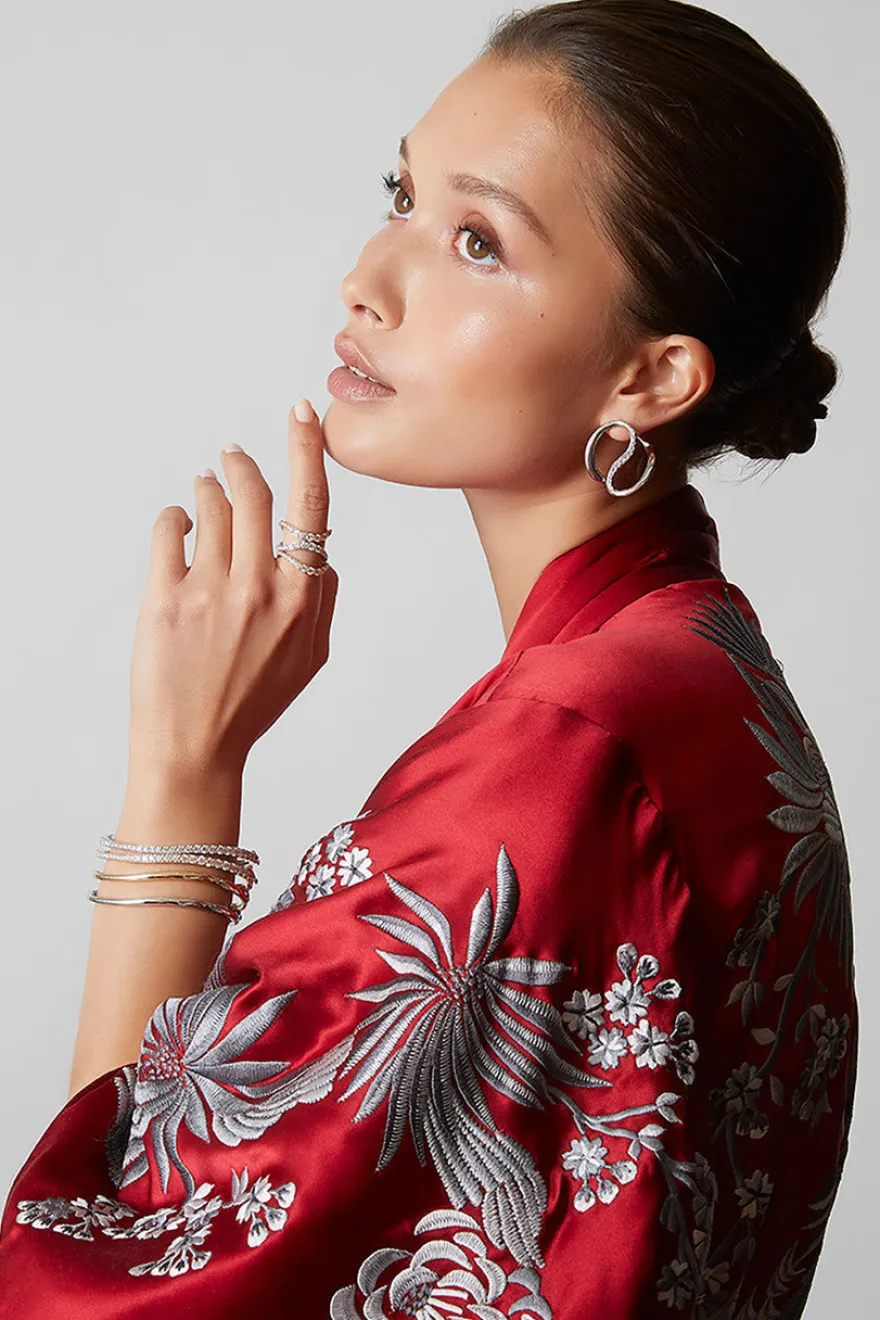 Shangri-La Brushstroke 14K Gold and Diamond Full Bracelet