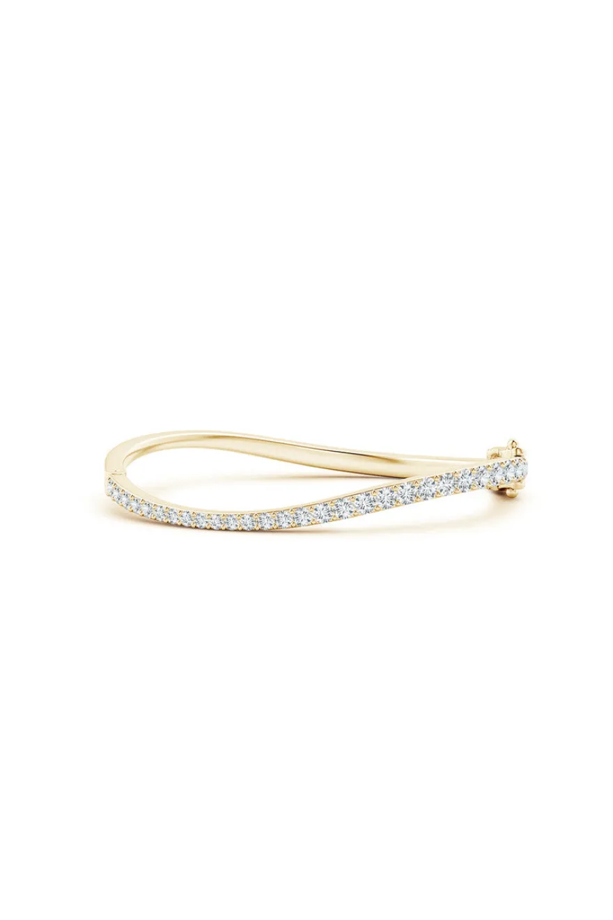 Shangri-La Brushstroke 14K Gold and Diamond Full Bracelet