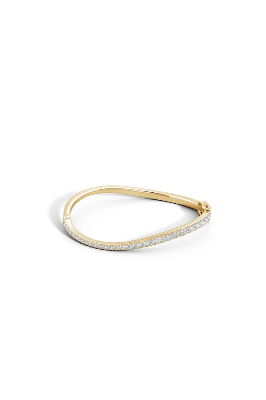 Shangri-La Brushstroke 14K Gold and Diamond Full Bracelet